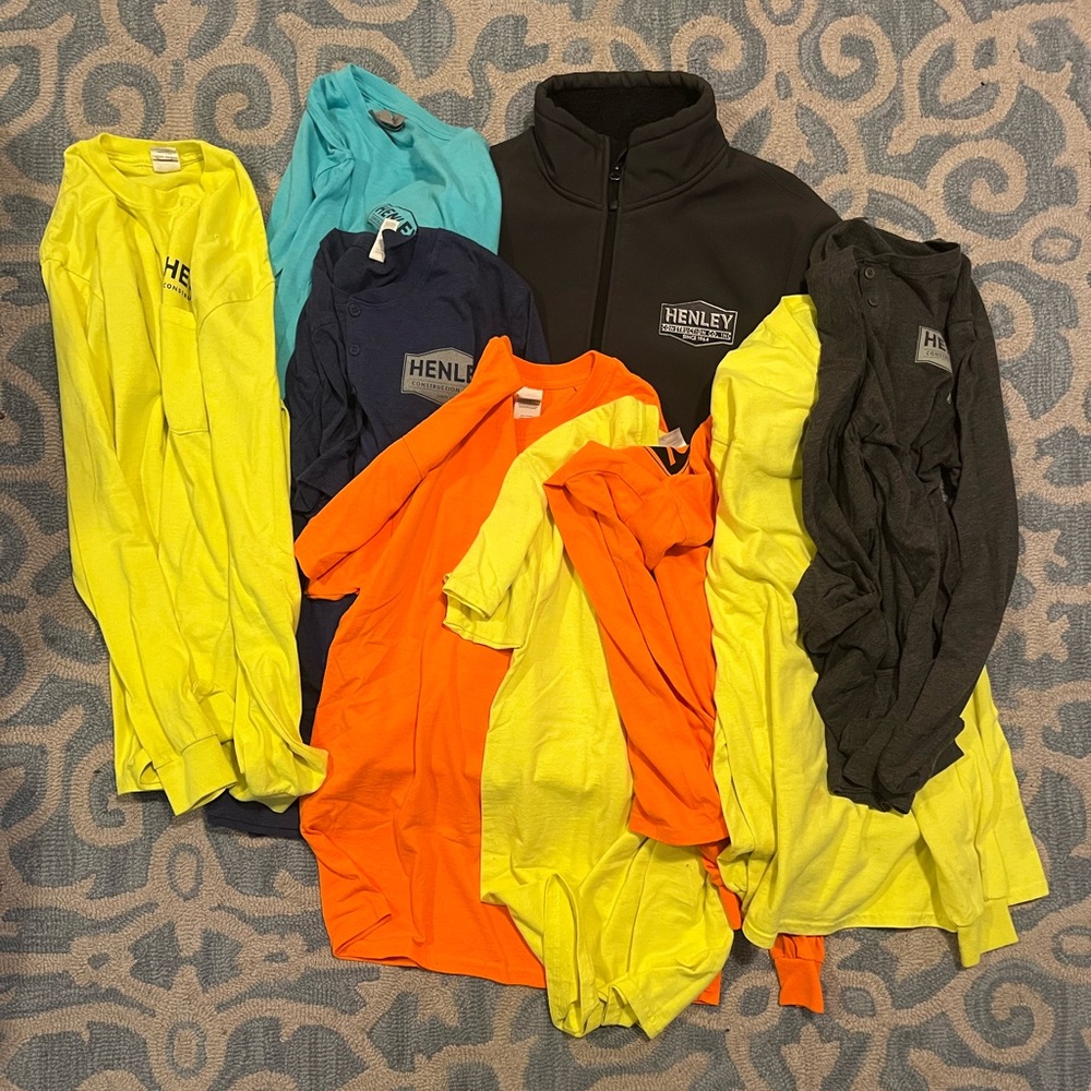 Construction hi visibility shirt and jacket bundle